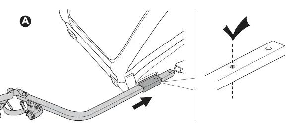 Attaching the stroller/bike arm