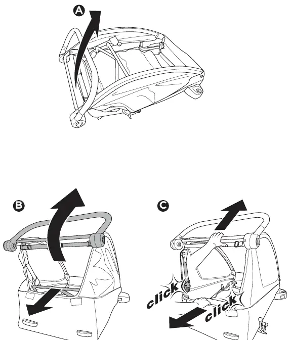 Unfolding the trailer frame