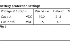 Battery protection settings