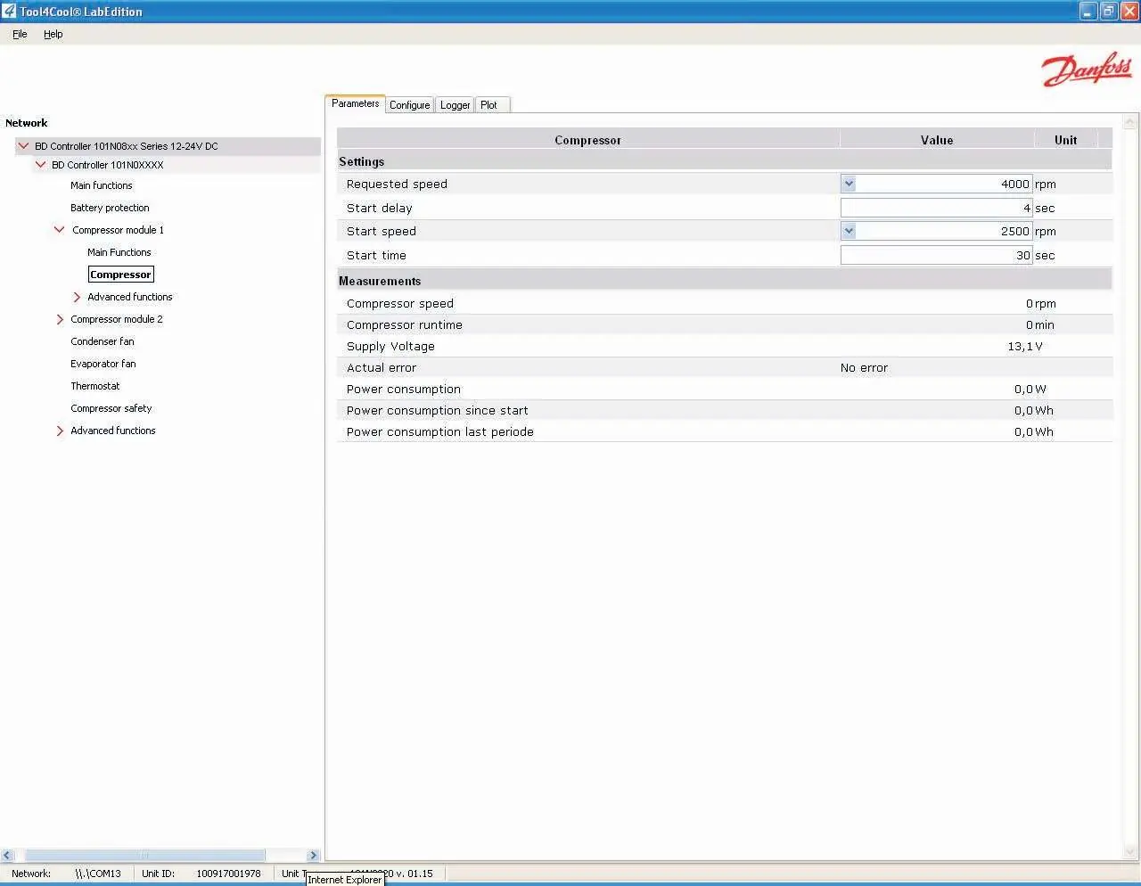 Parameter group view