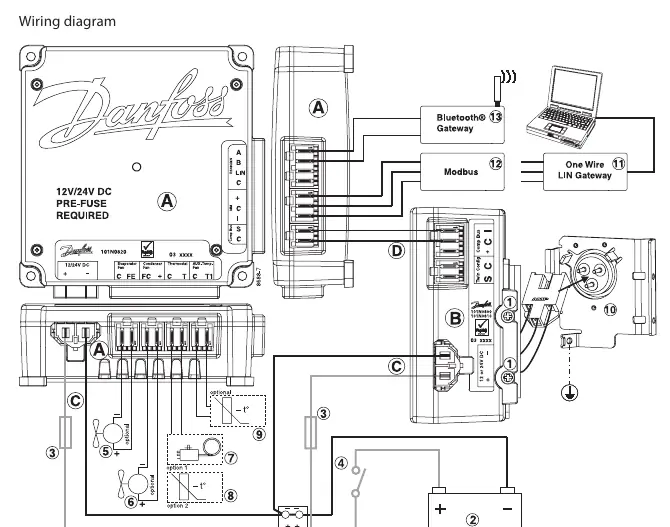 Wiring diagram for single compressor configuration