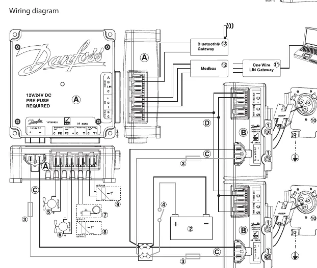 Wiring diagram for twin compressor configuration