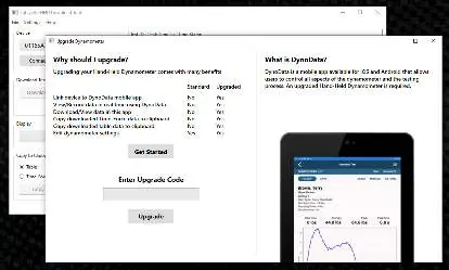 Upgrade utility screen
