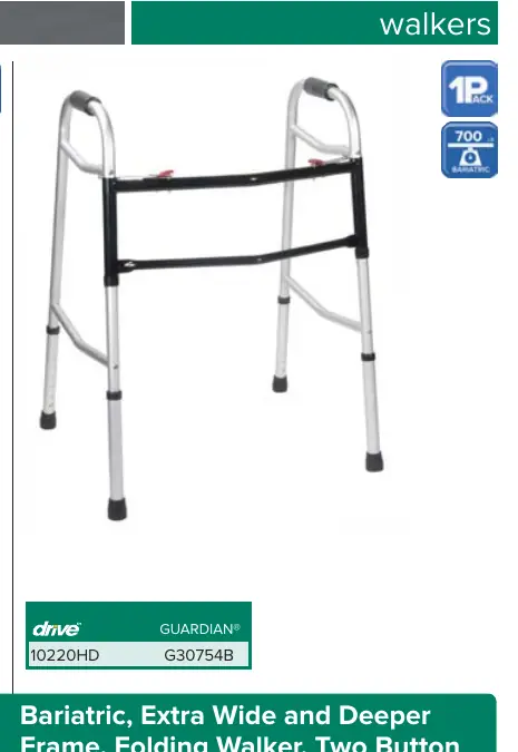 Drive 10220HD Bariatric Walker