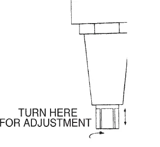 Leg adjustment