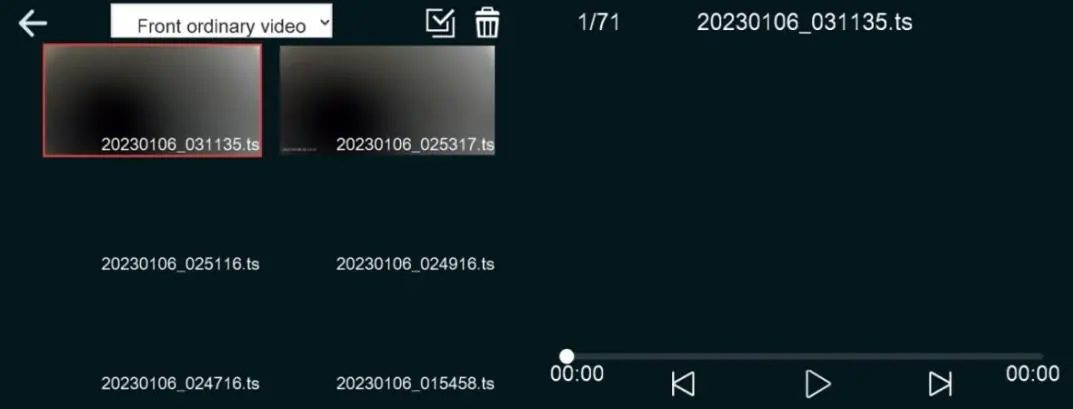 Playback interface