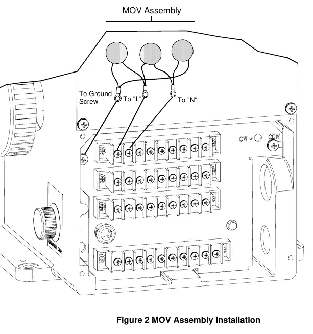Figure 2: MOV Assembly Installation Wiring
