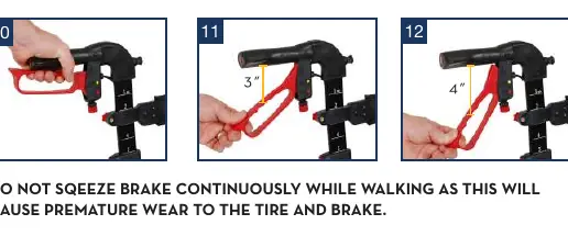 Brake lever positions