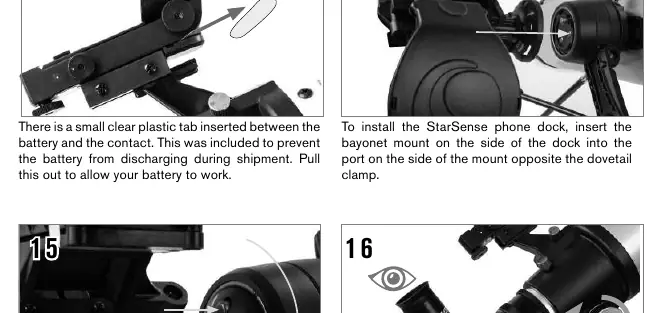 Installing the StarSense phone dock