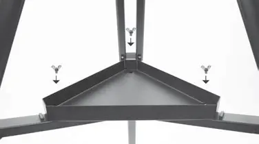Tripod and accessory tray assembly