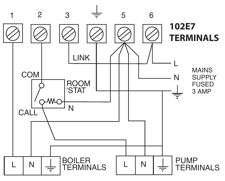 Wiring diagram for gravity DHW with pumped heating