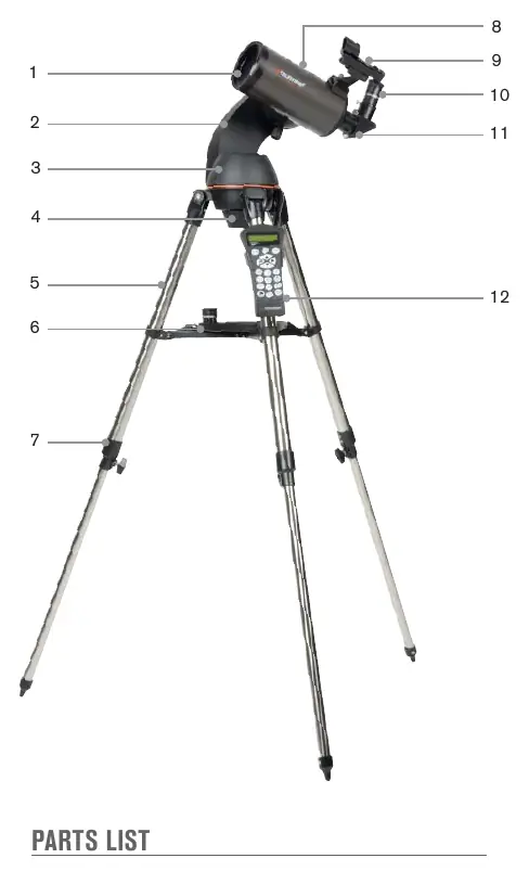 NexStar 102SLT components overview