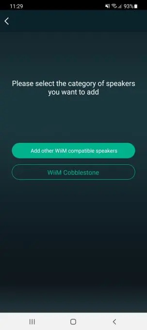 App device selection screen