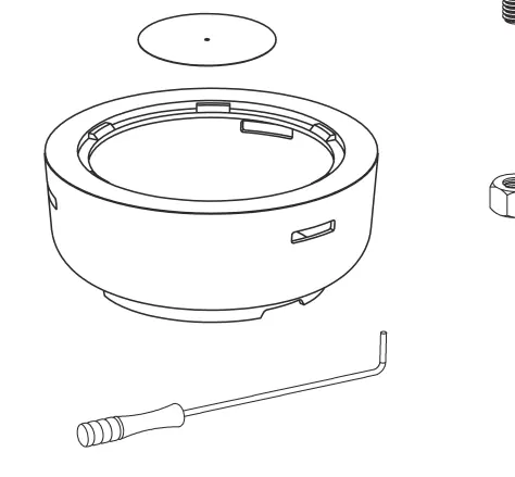 Exploded view of barbecue components