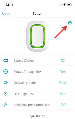 Device settings in the Ajax app
