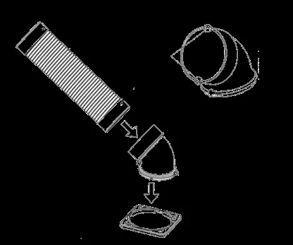Installation of elbow and ducts