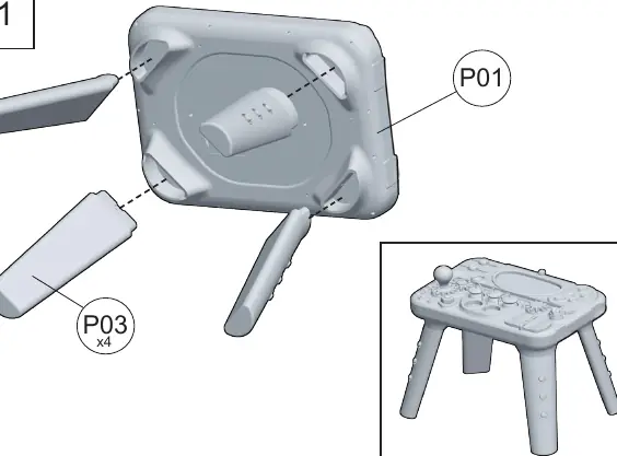 Step 1: Leg assembly