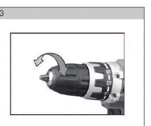 Operating the drill chuck