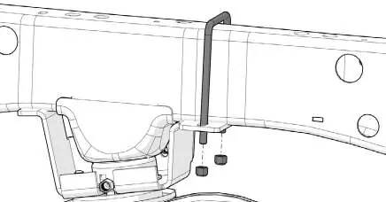 Brake line bracket attachment