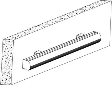 Mount the screen housing to the wall using the provided brackets.