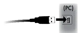 Connecting the USB cable to the PC