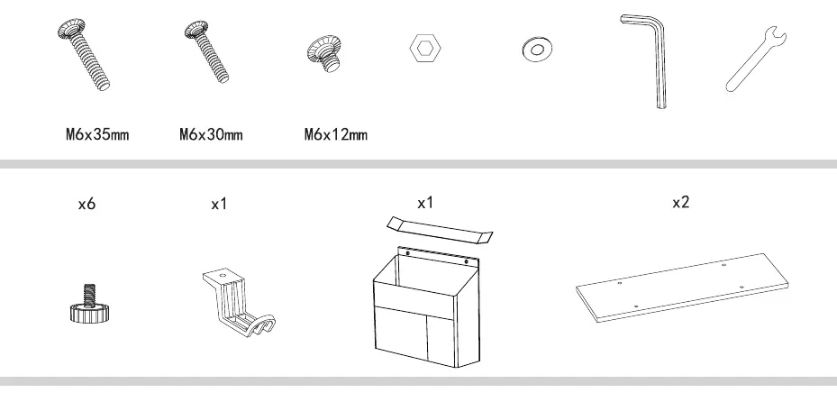 Hardware components list