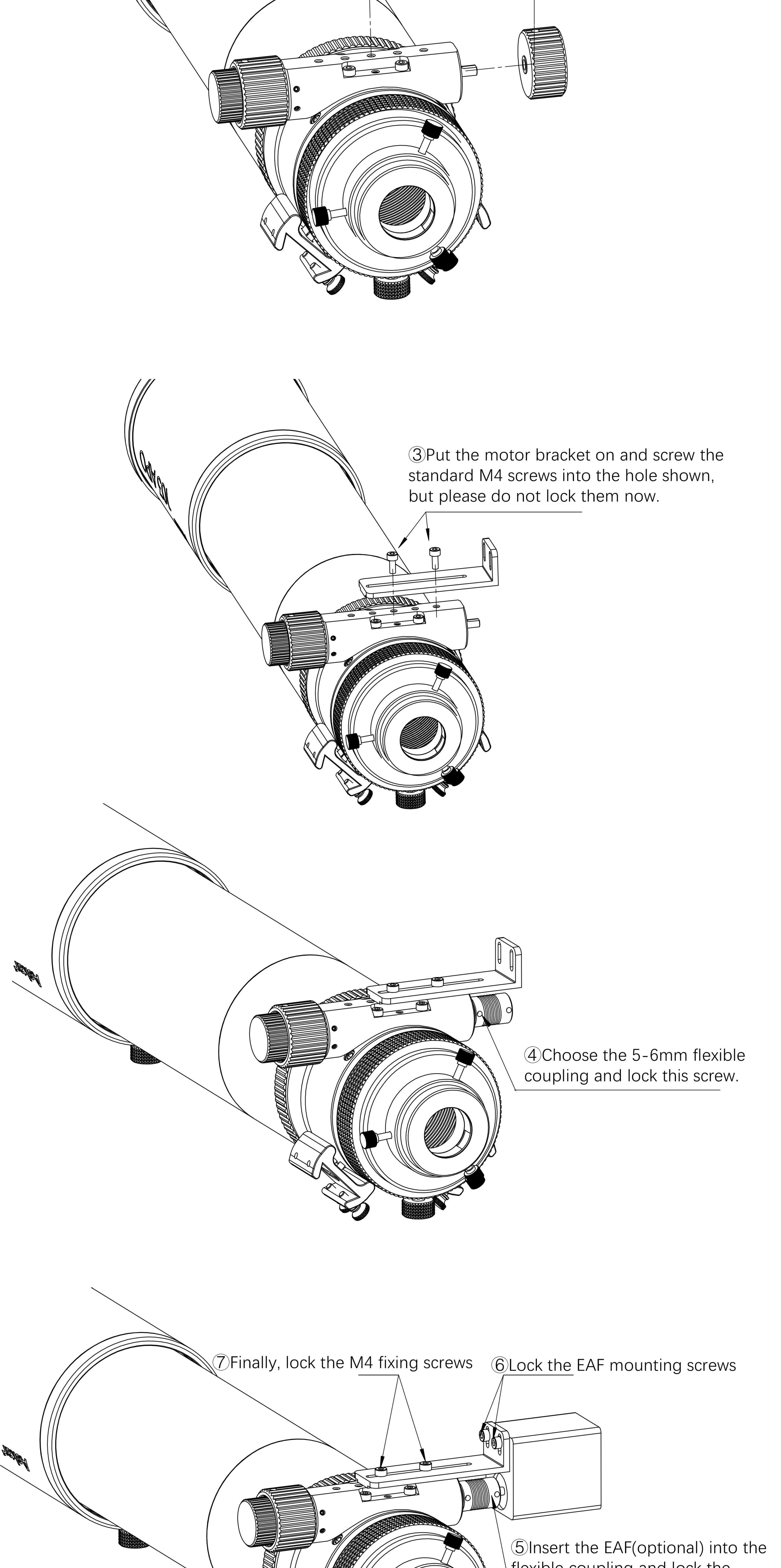 Step-by-step EAF mounting procedure for Askar 103APO