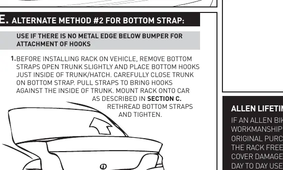 Alternate method #2 for bottom strap attachment.