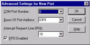 Advanced Settings for New Port