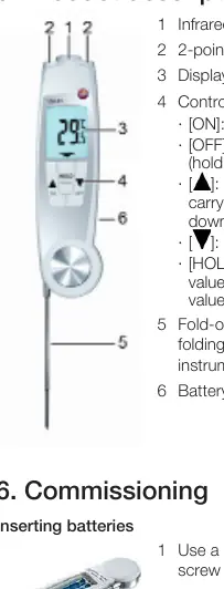 Testo 104-IR device components