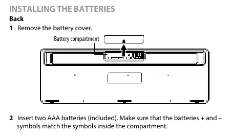Battery installation steps