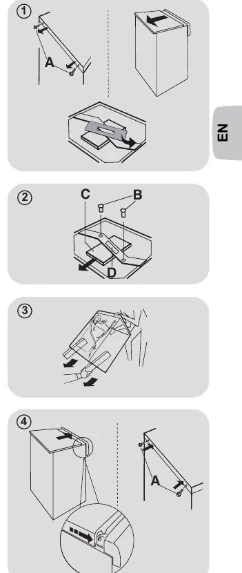 Removing transit bolts