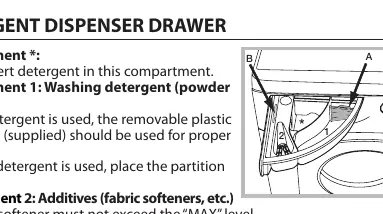 Detergent dispenser drawer compartments