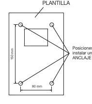 Drilling template for M10 bolts