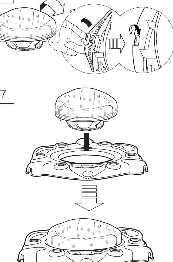 Securing the seat pad