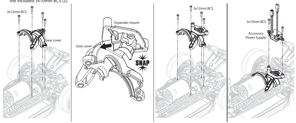 Installing expander mount and power supply