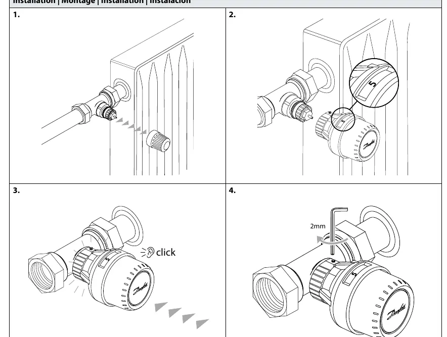 Installation steps 1-4
