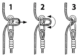 Swing rope attachment knot diagram