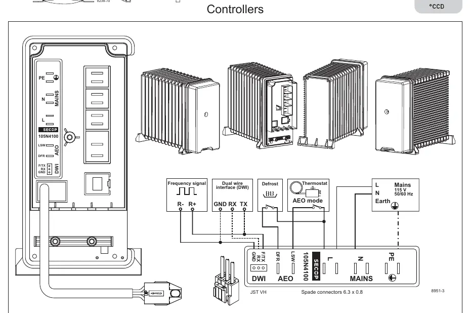 Wiring diagram for 105N4100 controller