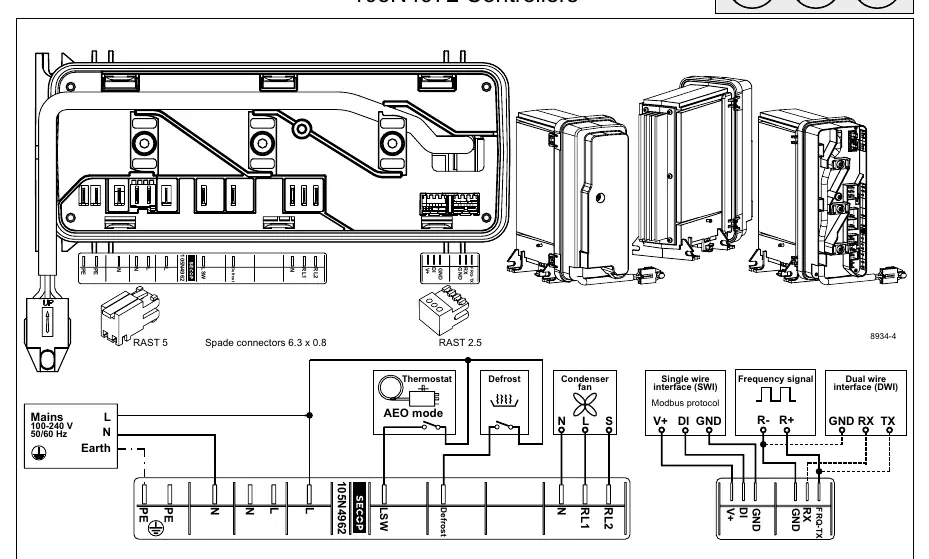 Wiring diagram for NLV controllers