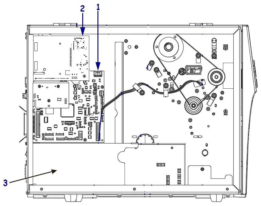 Electronics assembly view