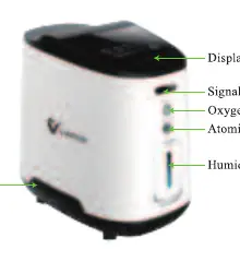 Front view of the oxygen concentrator