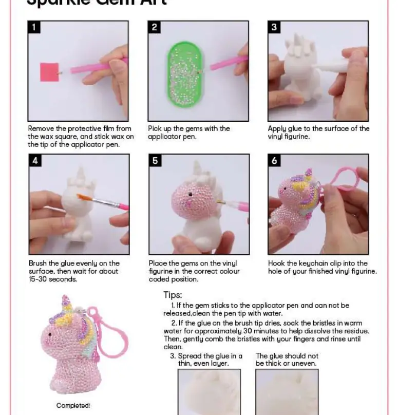 Sparkle Gem Art application process