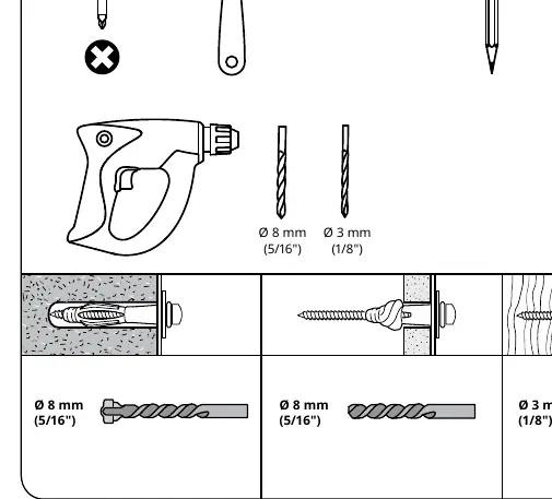 Required tools for assembly