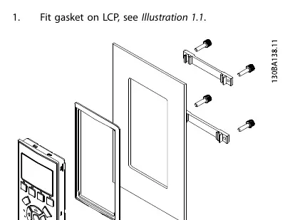 Fitting the gasket on the LCP