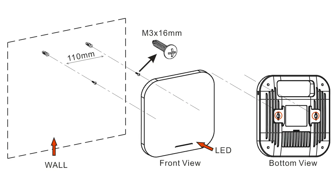 Wall-mounted installation steps