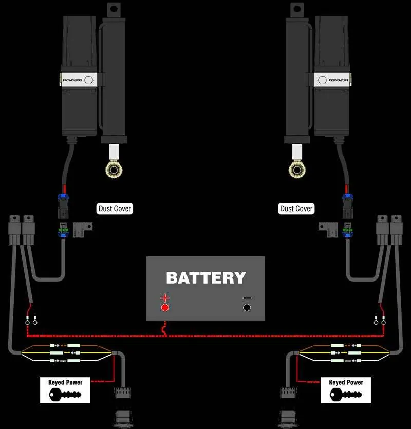 Wiring diagram for the V-Plow Dash Rocker Switch system.