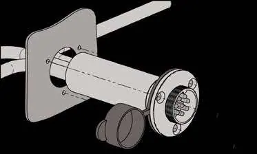 Panel plug mounting illustration