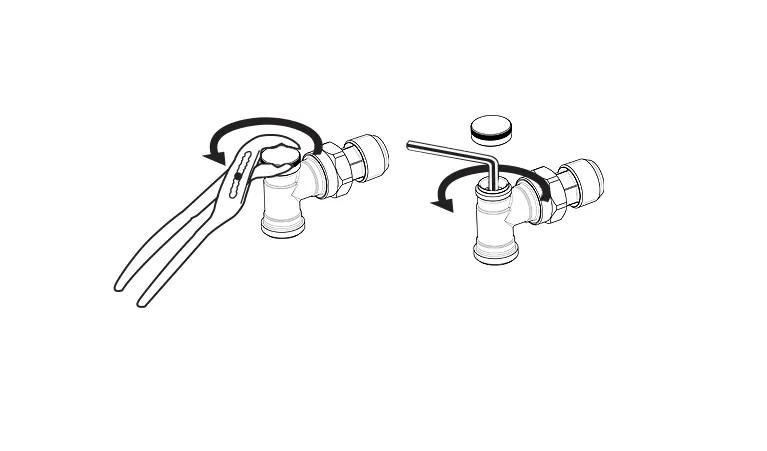 Securing the sensor to the valve using pliers