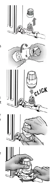 Steps for fitting the sensor to the valve